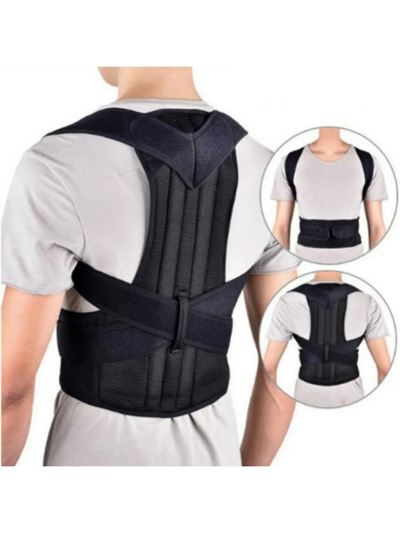 Posture Corrector for Adults, Adjustable Shoulder Straps, Sturdy Back Support, Ideal for Gym, Office, Travel, Easy to Use, Comfortable Fit, Posture Straightener