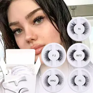 5 Pairs Magnetic Eyelashes Set with 1 Tweezers, No Glue Needed, Reusable Natural False Eyelashes for Easy Application