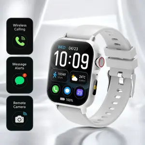 1.83" Full Touchscreen Smart Watch, Wireless Calling, Message Reminder, Remote Camera, Music Control, Sports Fitness Tracker, iOS/android Compatible