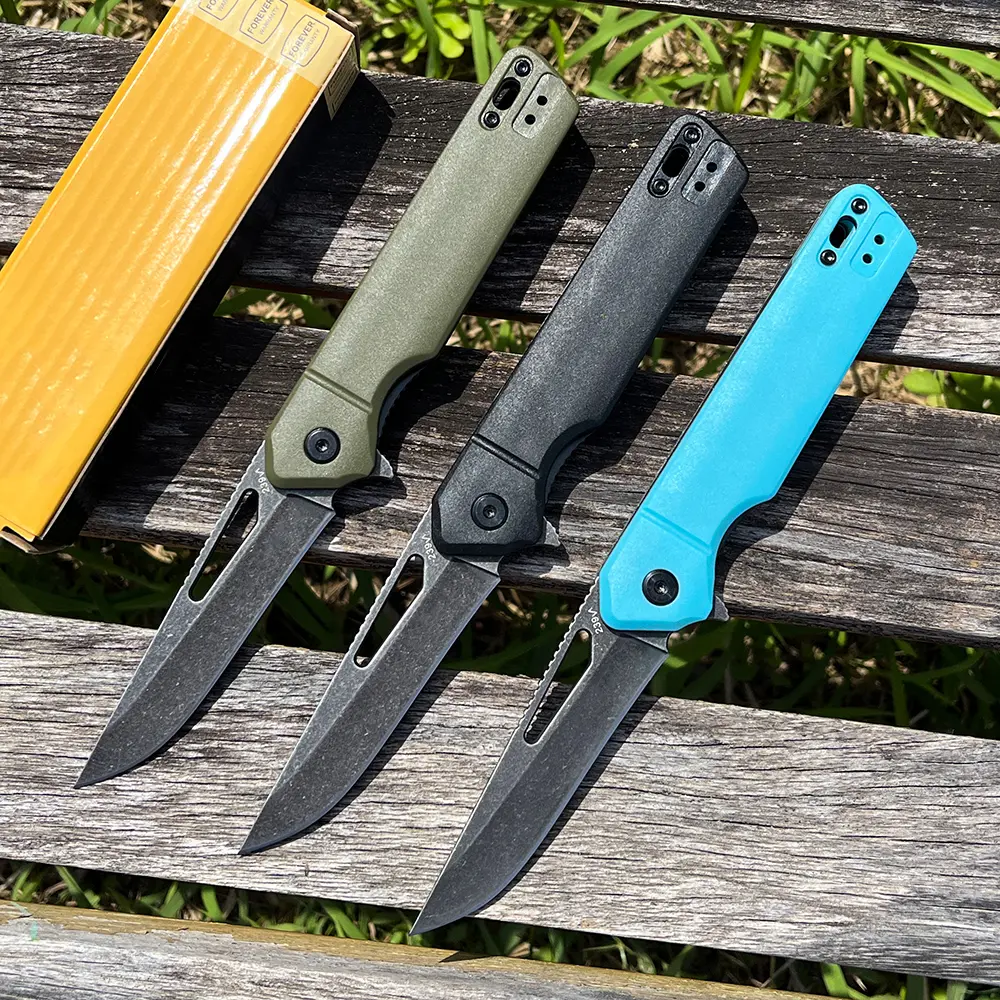 BK 239 Folding pocket knife Stonewashed Blade G-10 handle Assisted Flipper Outdoor Hunting Survival Knife Hiking Knife self defense tactical knife Camping Fishing Tools Knife EDC knife