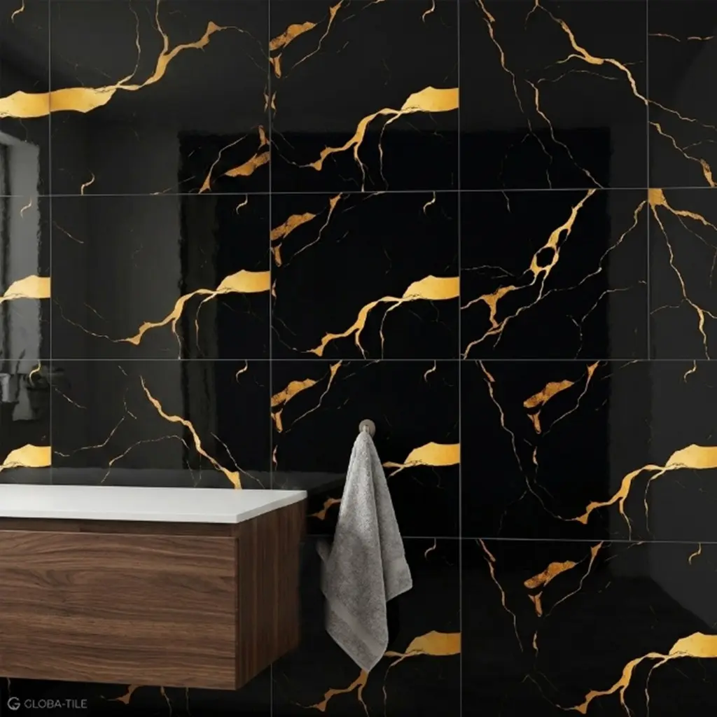 3D Wall Panels 8-Piece Set, Luxury Gold Marble Self-Adhesive Interior Wall Wallpaper, Kitchen Counter, Living Room, Cabinet Renovation, Desktop Transformation