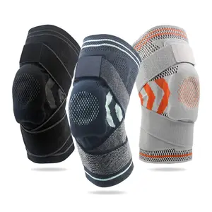 Mens Knee Brace With Side Stabilizers And Silicone Gel Pad Adjustable Strap Breathable Compression Sleeve For Basketball Running Joint Support Meniscus Tear Workout Gear Fitness Essentials Activewear