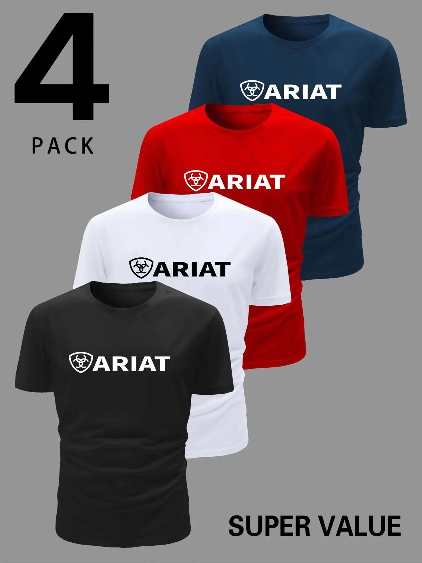 Summer Bestseller Solid Color Round Neck T-Shirt, Large Size Men's Fitness Running Quick-Dry Shirt, Outdoor Casual Versatile Short Sleeve, Dry Fit Shirts