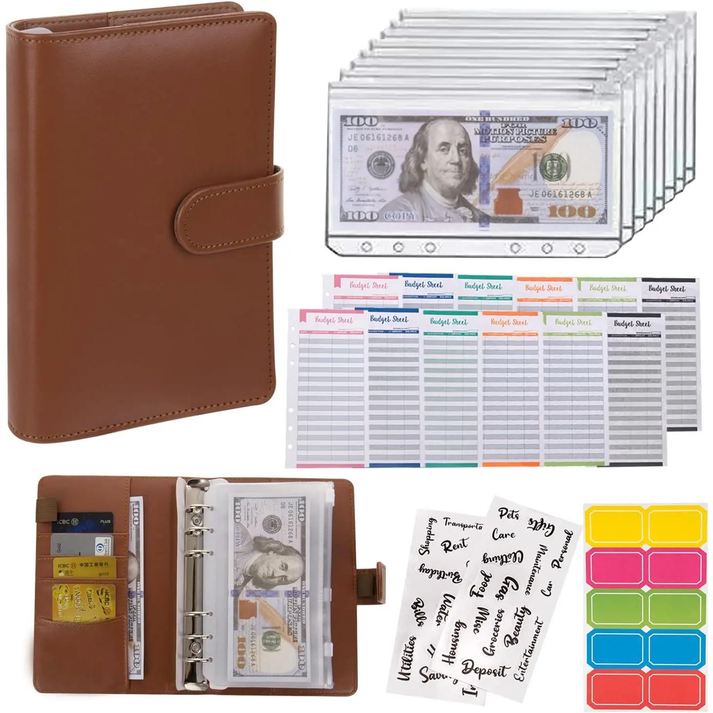 Budget Binder A6  Saving Binder with Zipper  Envelopes
