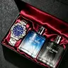 Men's Fashion Gift Set, Includes Perfume, Watch, Accessories, High-End, Perfect for Business Casual, Father's Day, Birthday, Boyfriend Gifts, Perfect Gift Bundle