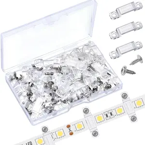 300 Pcs LED Light Strip Clips Clear Strip Light Mounting Brackets LED Holder Clamp Outdoor with Screws 12 mm Wide for Holidays Party Decor Ip67/68fidget toys