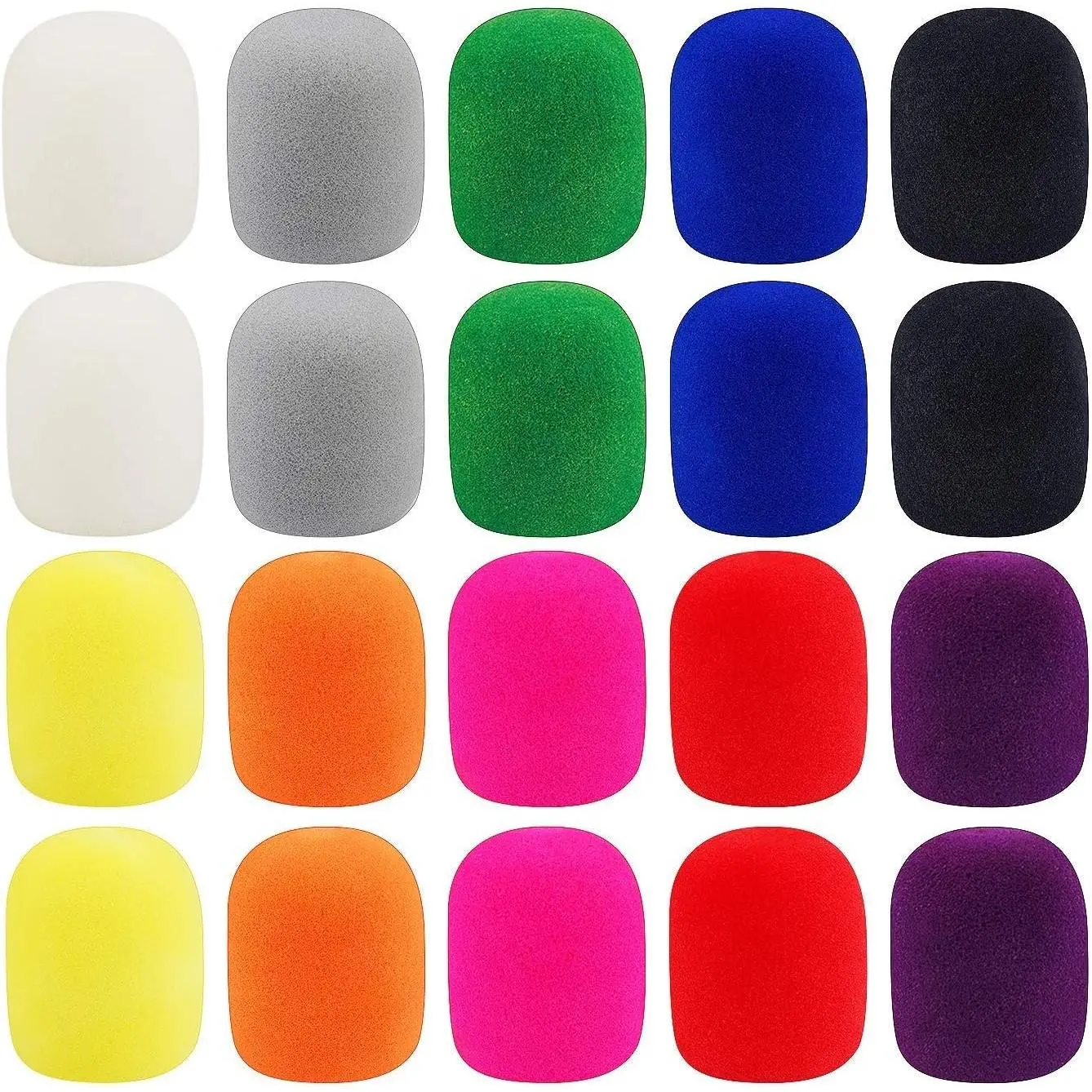 Microphone Covers ,20 Pack Thick Handheld Stage Microphone Windscreen Microphone Cover  Karaoke DJ Microphone Covers Disposable(10 Color)