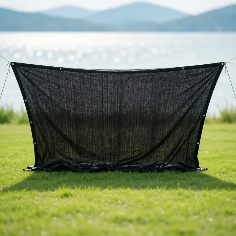1PC Black Thickened Sunshade Net with Edge Hem Holes UV Protection Heat Insulation for Outdoor Balcony Garden Pool Greenhouse Shading Cooling Dustproof Multi - use Shade Cloth