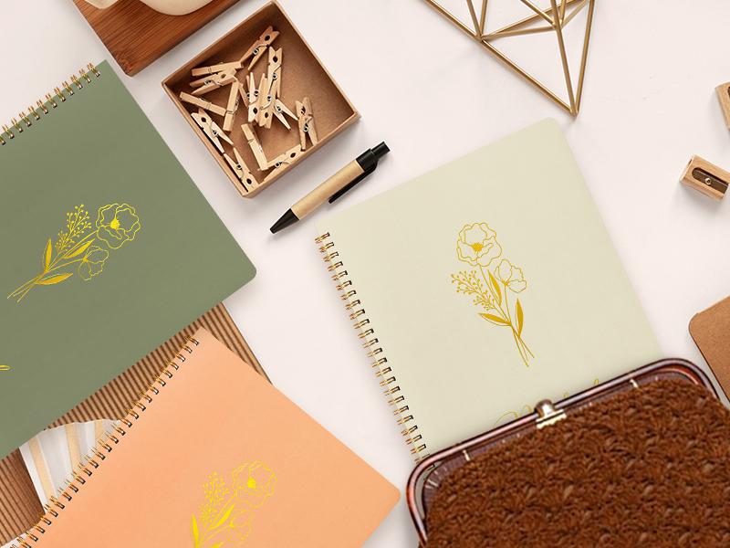 Aesthetic Spiral Notebook Set 3, 6 x 8 Pastel Notebook with Pocket 3, A5 Small Tear Out Lined Page Cute College Ruled Journal for Note Taking Writing for Women Man School Office Work