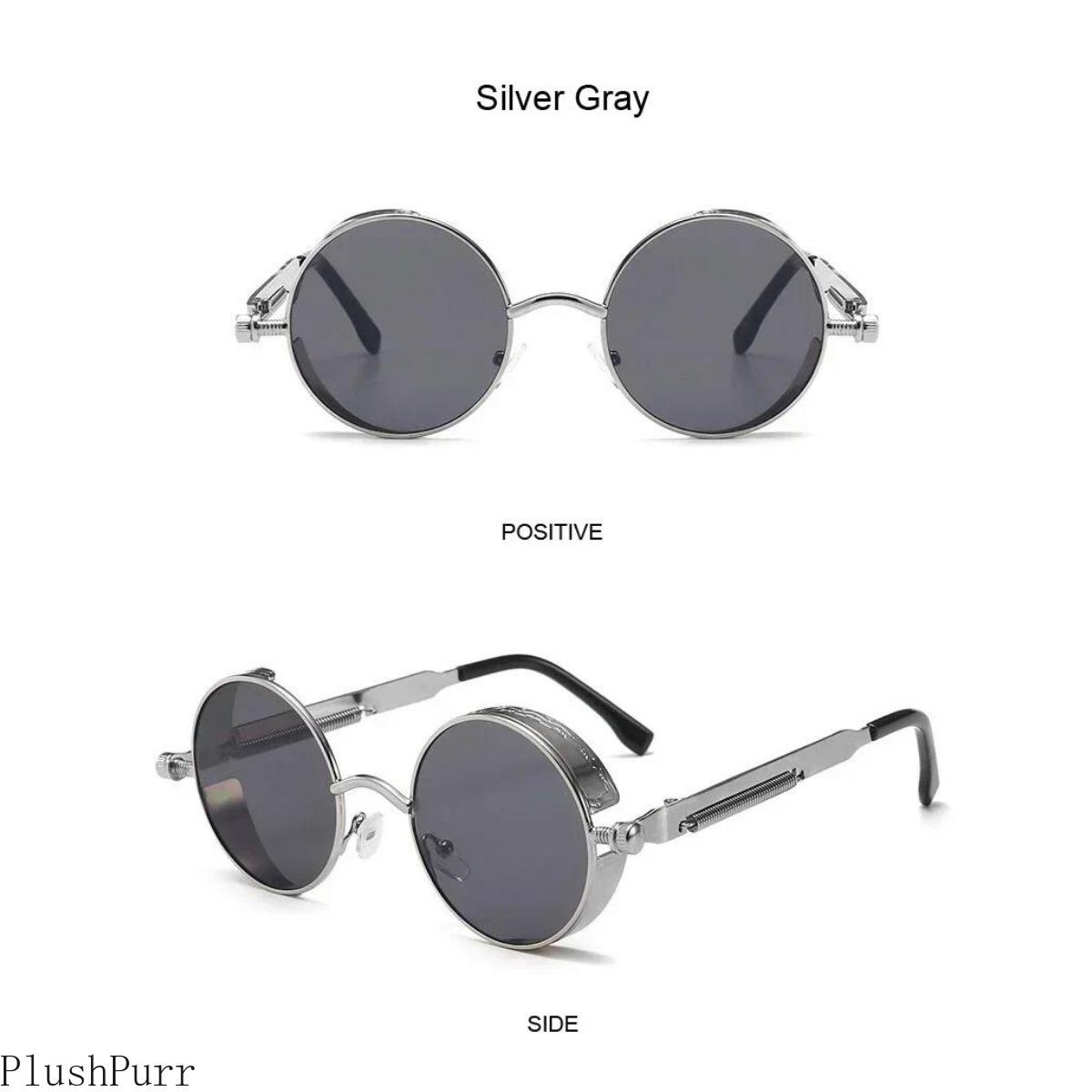 Metal Steampunk Sunglasses Men Women Fashion Round Glasses Brand Drsigner Vintage Sun Glasses High Quality Oculos De Sol UV400