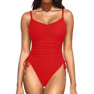 Daci Women's Tummy Control One Piece Swimsuit- High Cut Sexy Bathing Suit Ribbed Swimwear DealsForYouDays