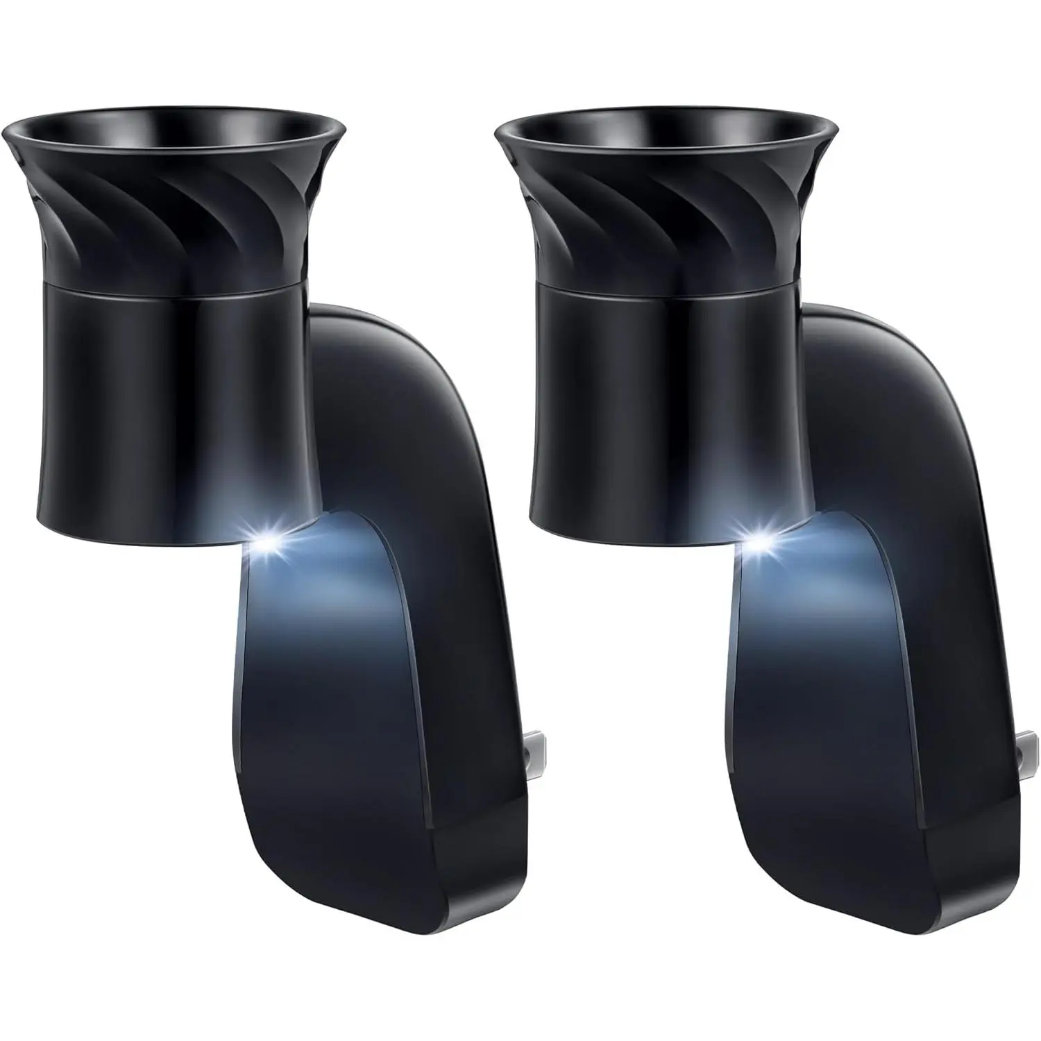 2 Pack Wall Fragrance Plug Compatible with Bath & Body Works, Black |   ETL Certified with night light, rotatable plug and scent adjustable, compatible with WallFlower refills