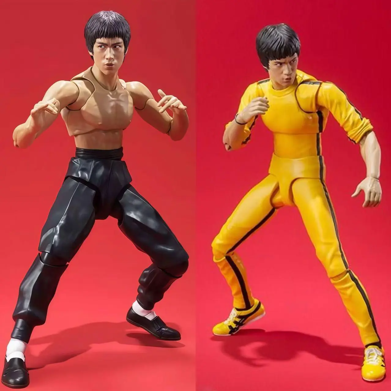 14cm Bruce Lee Articulated Action Figure V1 Yellow Jumpsuit V2 Black Pants Kung Fu Statue Decor For Boys And Collectors In Stock