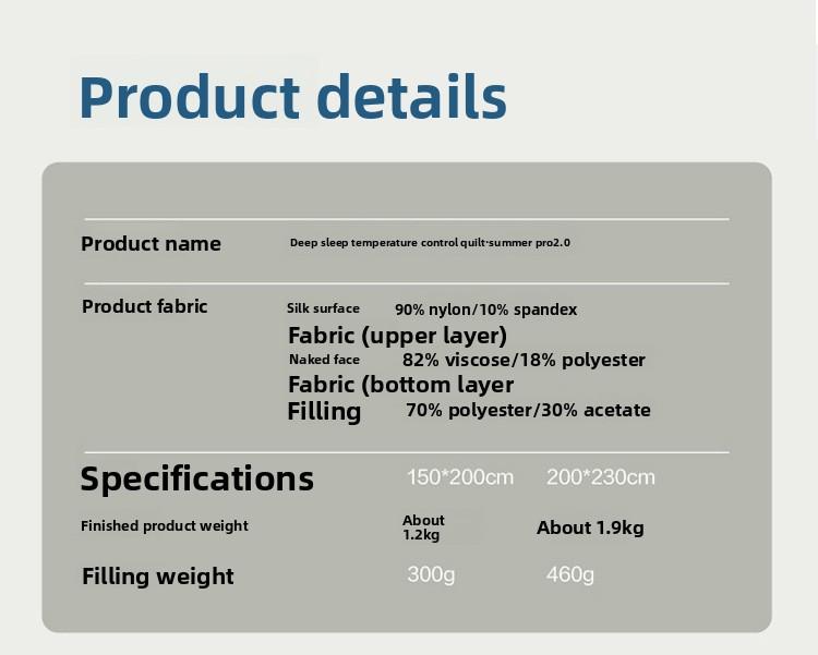 Deep Sleep Summer Comforter |     Queen & King Size |     Washable Temperature Control Duvet