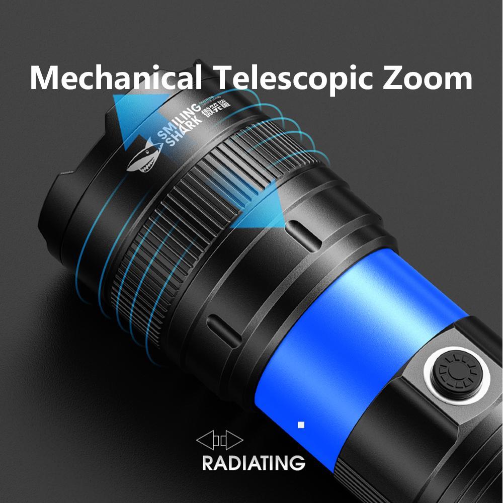 【DY-3041】Smilingshark multifunctional flashlight, four-color light source, high-capacity battery life, induction function, safe and worry-free, outdoor adventure necessary