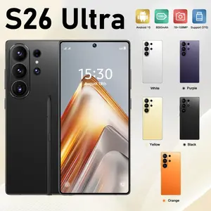 2026 S26 Ultra Unlocked 5G Android 15 Smartphone,12GB+512GB,6.99" HD Display,78MP+108MP Cam,8000mAh, Dual Card, Built-in Pen, Face Unlock, Case & Protector