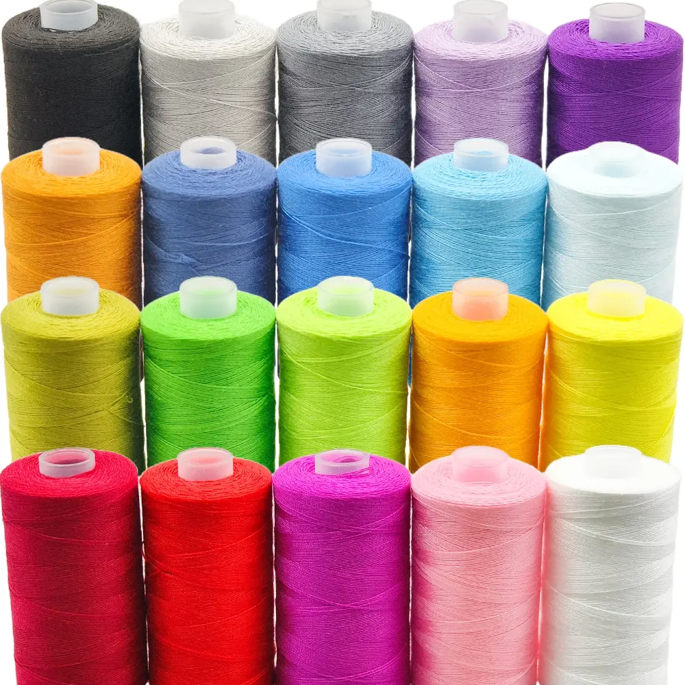 20pcs Sewing Thread Set, 500m Per Roll, Multifunctional Polyester Thread, DIY Home Sewing Threads For Sewing Machine, Ideal for Crafts and Denim Sewing