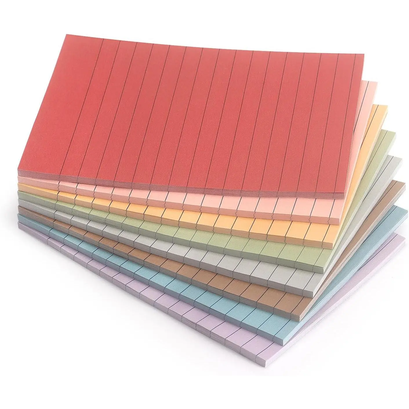 Lined Sticky Notes, 4x6 Inch, 8 Pack,  Colors, 30 Sheets/Pad |  Self-Adhesive Notepads, Large Sticky Pads for Office, School &  Use, Easy to Use,  & Removable