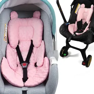 3-in-1 Reversible Car Seat Liner, 3D Ergonomic Support Pad, Ultra Soft Head & Body Cushion for Newborns