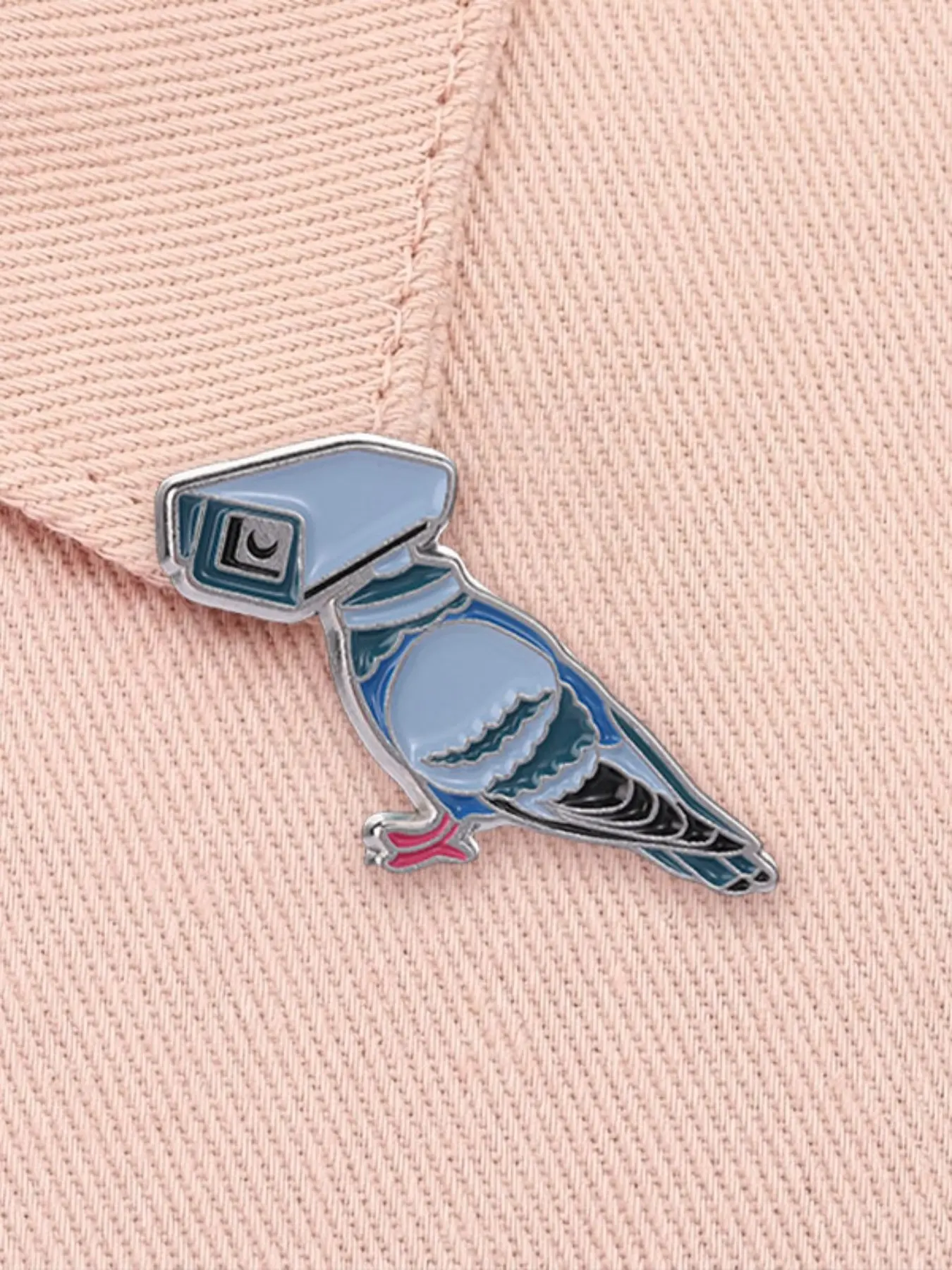 Cartoon Pigeon Surveillance Camera Enamel Pin Birds Aren’t Real Dove Drone Bird Alloy Brooch Lapel Backpack Clothing Decor Badge Fashion Jewelry Accessories Brooch Pin Clip Gift for Friends