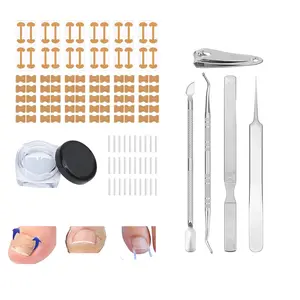 Ingrown Toenail Corrector Set with Curved Toenail Correction Patch, Upgraded Nail Removal Kit, Pedicure Tools for Home Treatment