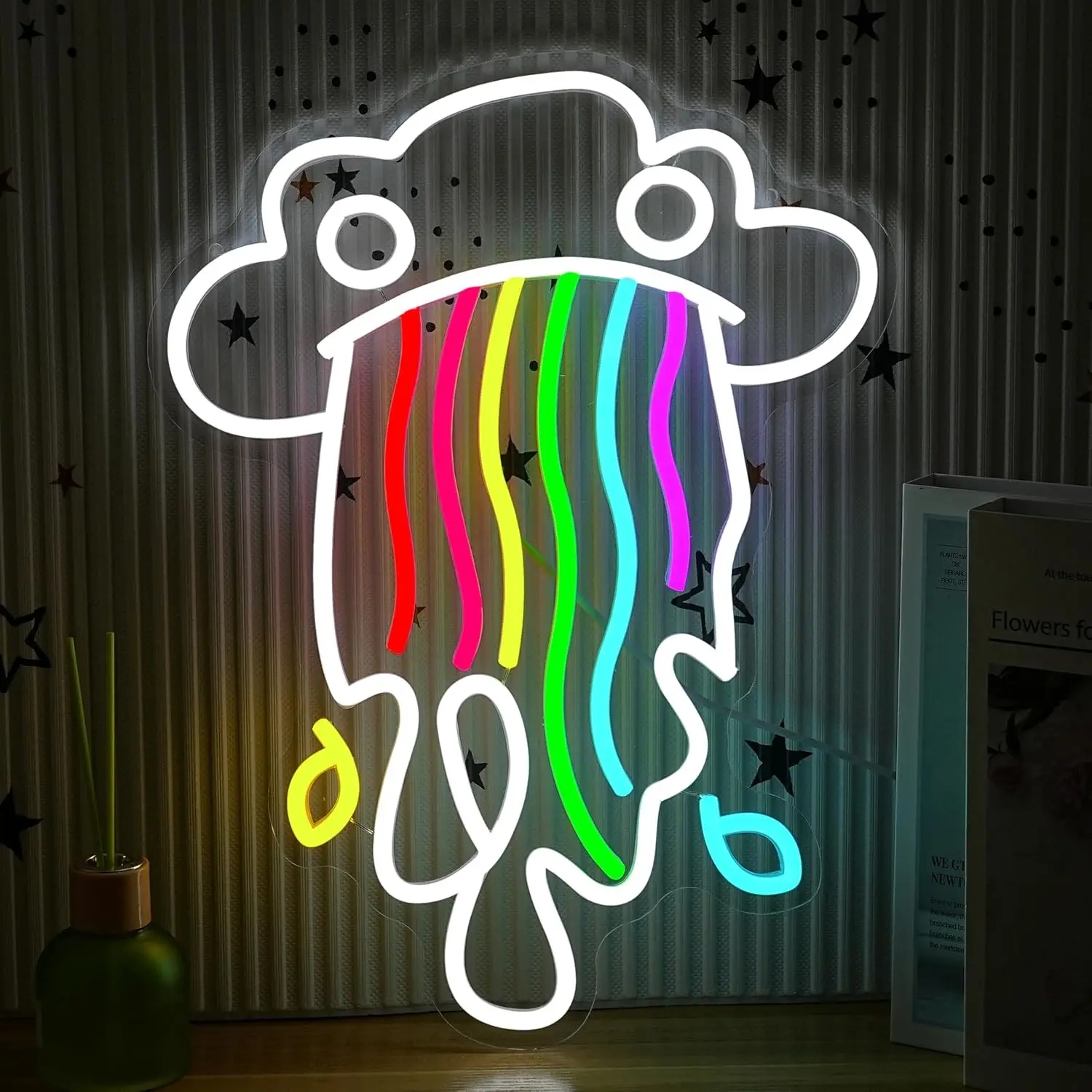 Rainbow Cloud Neon Light for Wall Decoration, Fun Glowing Sign with USB Power, Adjustable Rainbow LED, Ideal for Bedroom, Bar, Cafe, Party, Indoor Wall Light