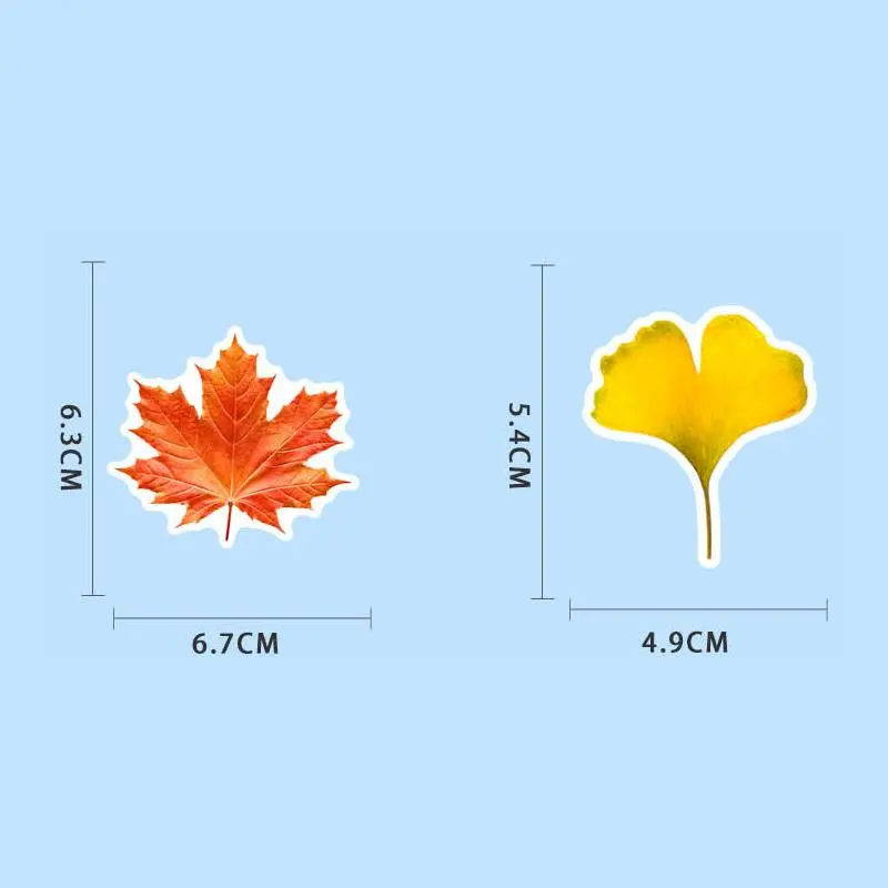 60Pcs Plant Leafy Maple Leaf Stickers Waterproof DIY Stationary Notebook Personalized Ins Decor Sticker