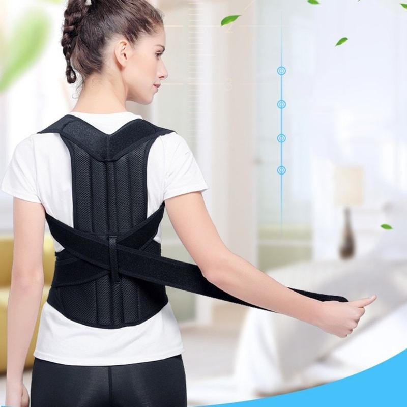 Back Brace Posture Corrector – Breathable Full Back Support, Shoulder Alignment, Spine Relief, Unisex Adjustable Support Vest