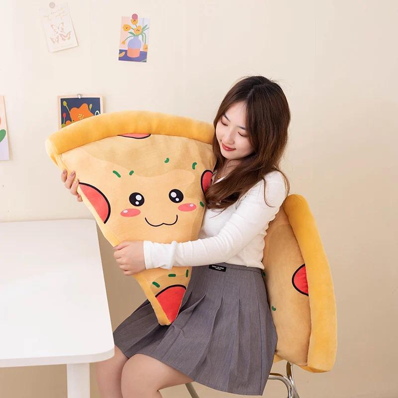45/55/65cm Pizza Food Plush Pillow Stuffed Like Real Cushion Union  Decor Creative Sofa Chair Decor Birthday Gift