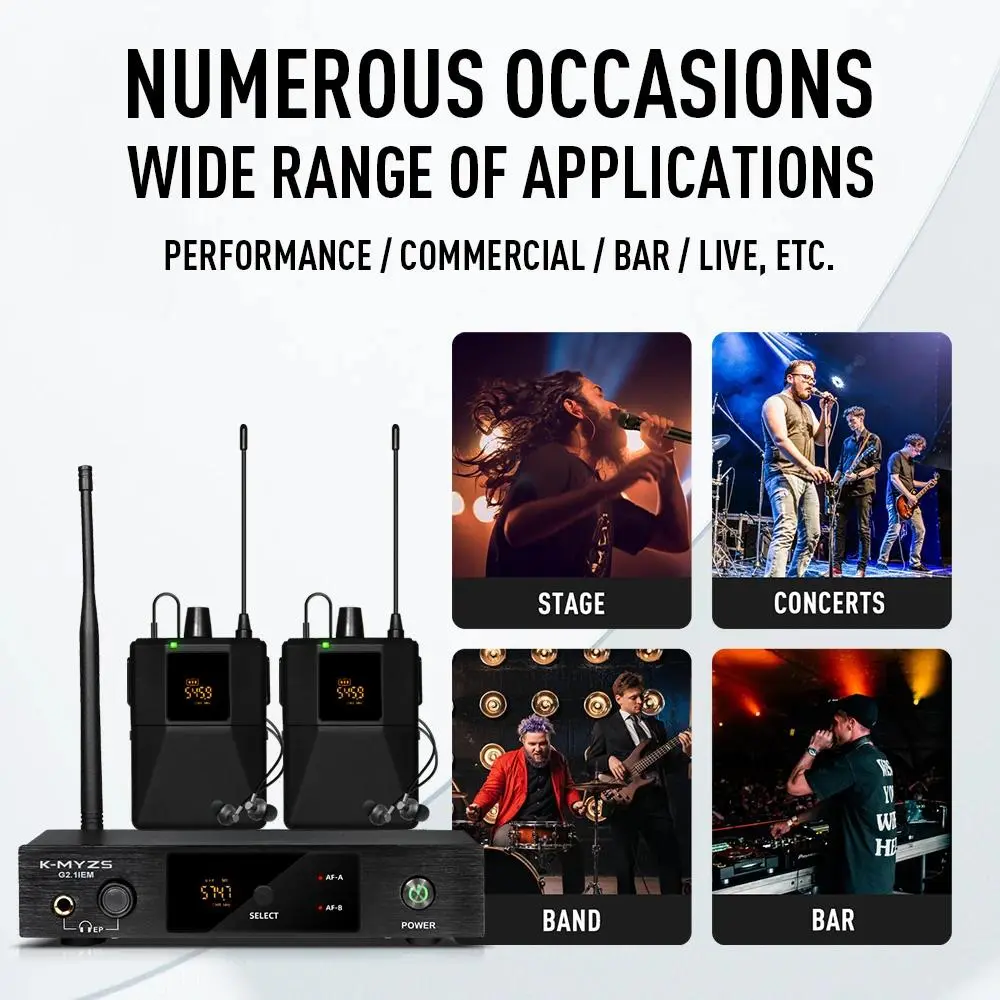 K-MYZS MYG2.1IEM Ear Return Professional Stage Monitoring In-Ear Headset for KTV Karaoke Live Performance with Microphone