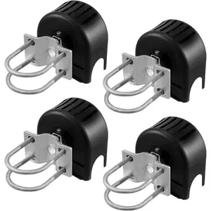 VEVOR Sliding Gate Kit, Rolling Gate Hardware Kit w/H - Shaped Wheel Groove for Cantilever Sliding Gates and Rolling Door, Sliding Gate Rollers w/ 4 Track Wheels, Heavy Duty Sliding Roller, Black