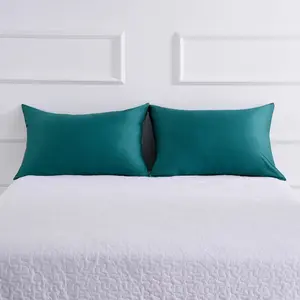 Cotton Pillow Protectors/Cover King Size with Zipper 2 Pack Teal Blue Pillow Cooling & Breathable Bed Pillow Protectors Set of 2 Pillow Cover (20" x 40")