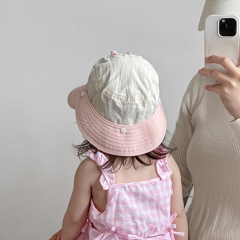 Baby Bucket Hat for Toddler Boys & Girls, Cartoon Wide Brim Sun Hat, Lightweight Quick-Dry Breathable Summer Cap with Adjustable Strap, Soft Sun Protection for Beach, Travel, Park & Outdoor Play