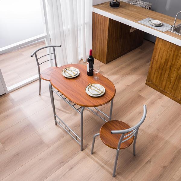 Compact Dining Table and Chairs Set, Easy Assemble Space Saving Table Set for Small Apartments