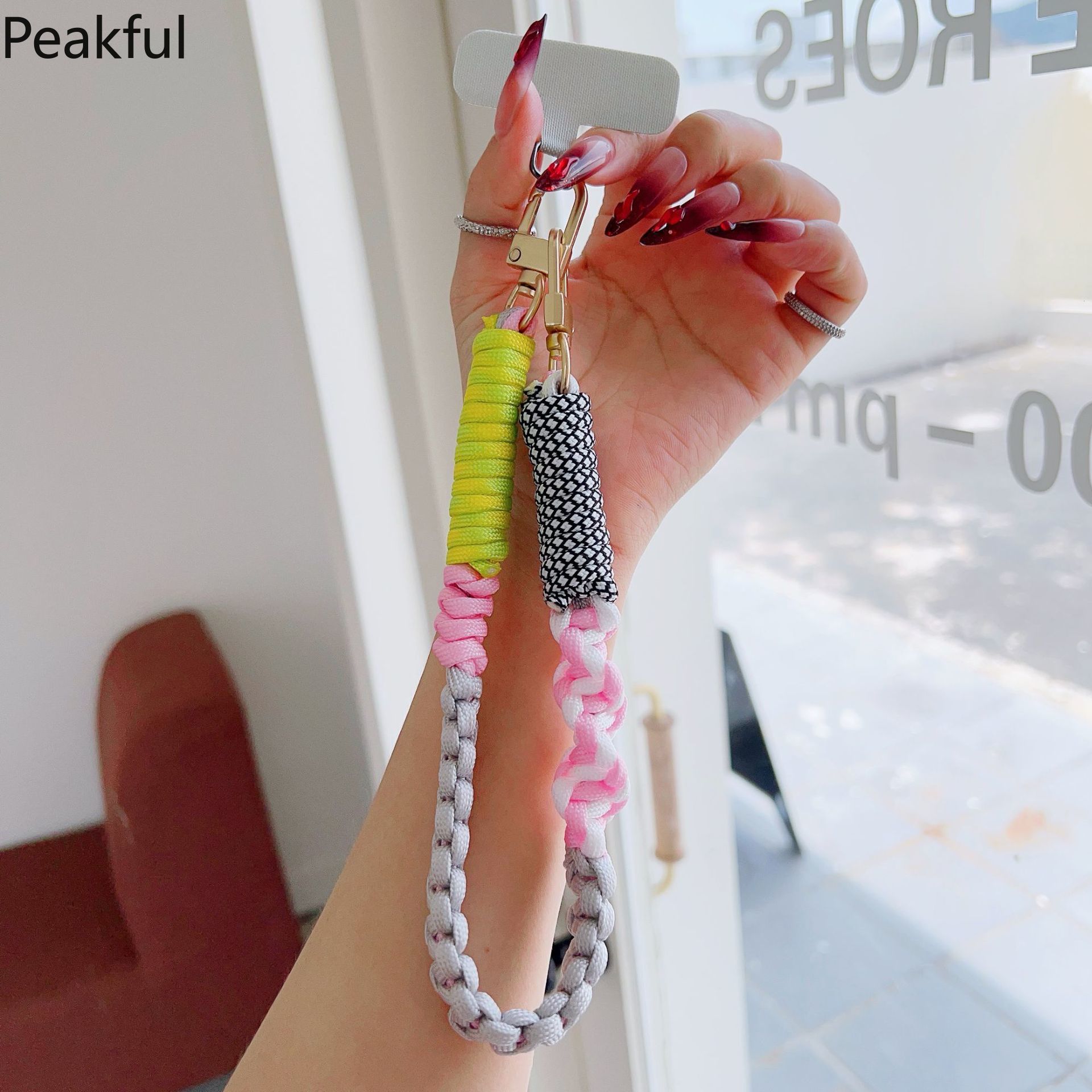 Trendy Twisted Phone Wristband | Viral Colorful Braided Short Lanyard | Anti-Lost Keychain Card Strap | Cute Fashion Accessory for All Phones, Perfect for Casual Wear, Party & Everyday Carry