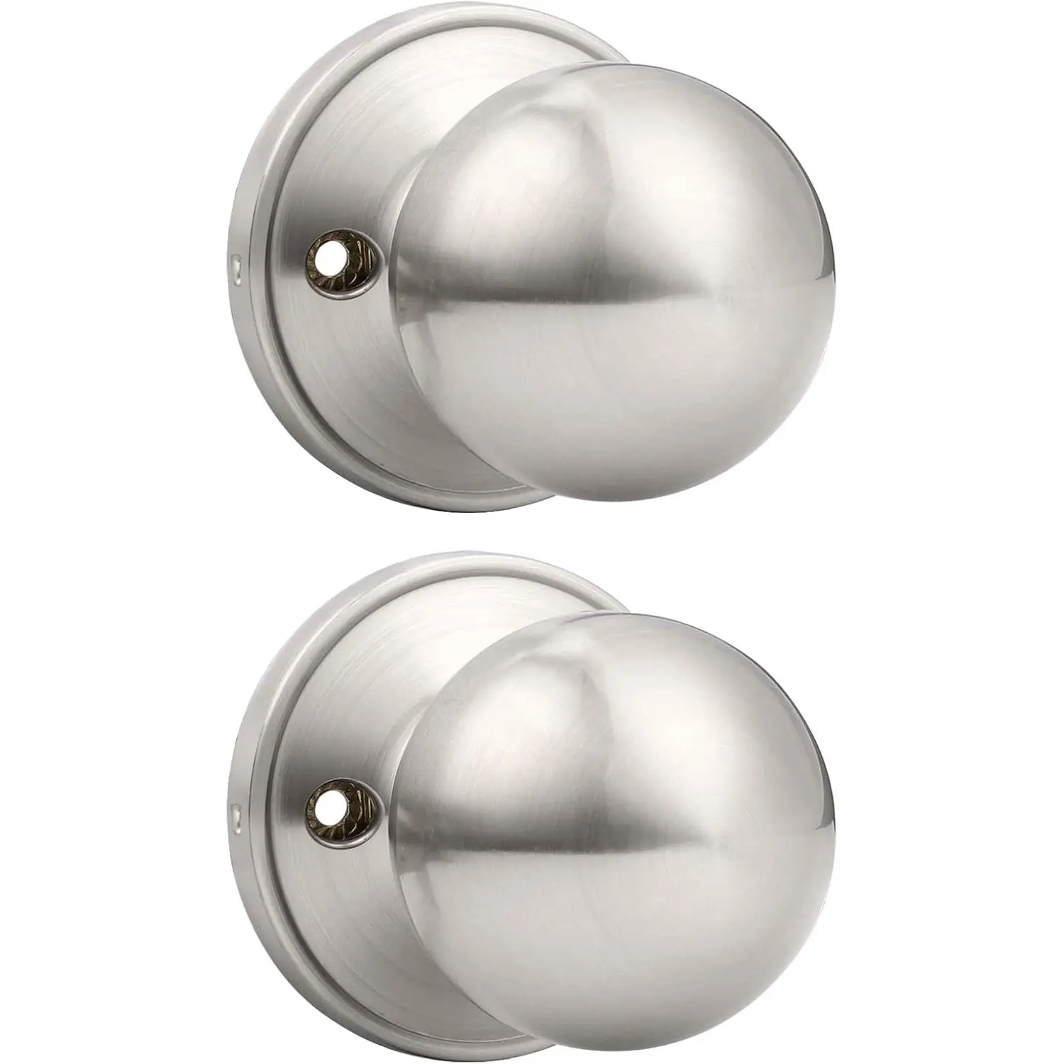 Ball Dummy Door Knob Stainless Steel Inactive Door Knobs, Brushed Nickel (2 Pack)