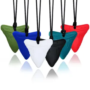 Chew Necklaces  Sensory Kids, 6 Pack Chewy Necklace Sensory Toys  Autism, ADHD, Anxiety- Silicone Teething Necklace Oral Chew Toys  Boys Girls Adults Chewer Reduces Chewing Fidgeting
