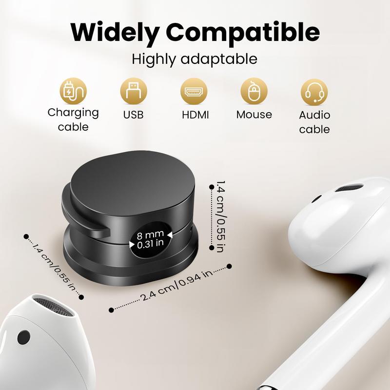 12 Counts/set Cable Management Holder, And Adjustable Cable, Adhesive Cord Holder Organizer, Suitable For Home Office Nightstand Organizing Rotating