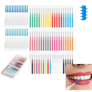 255 Pcs Braces Cleaning Kit, Soft Interdental Brushes & Dental Floss Picks, Multifunctional Dental Toothpick Brush Set, Professional Oral Cleaning Tools for Orthodontic Braces Teeth Gap Deep Cleaning