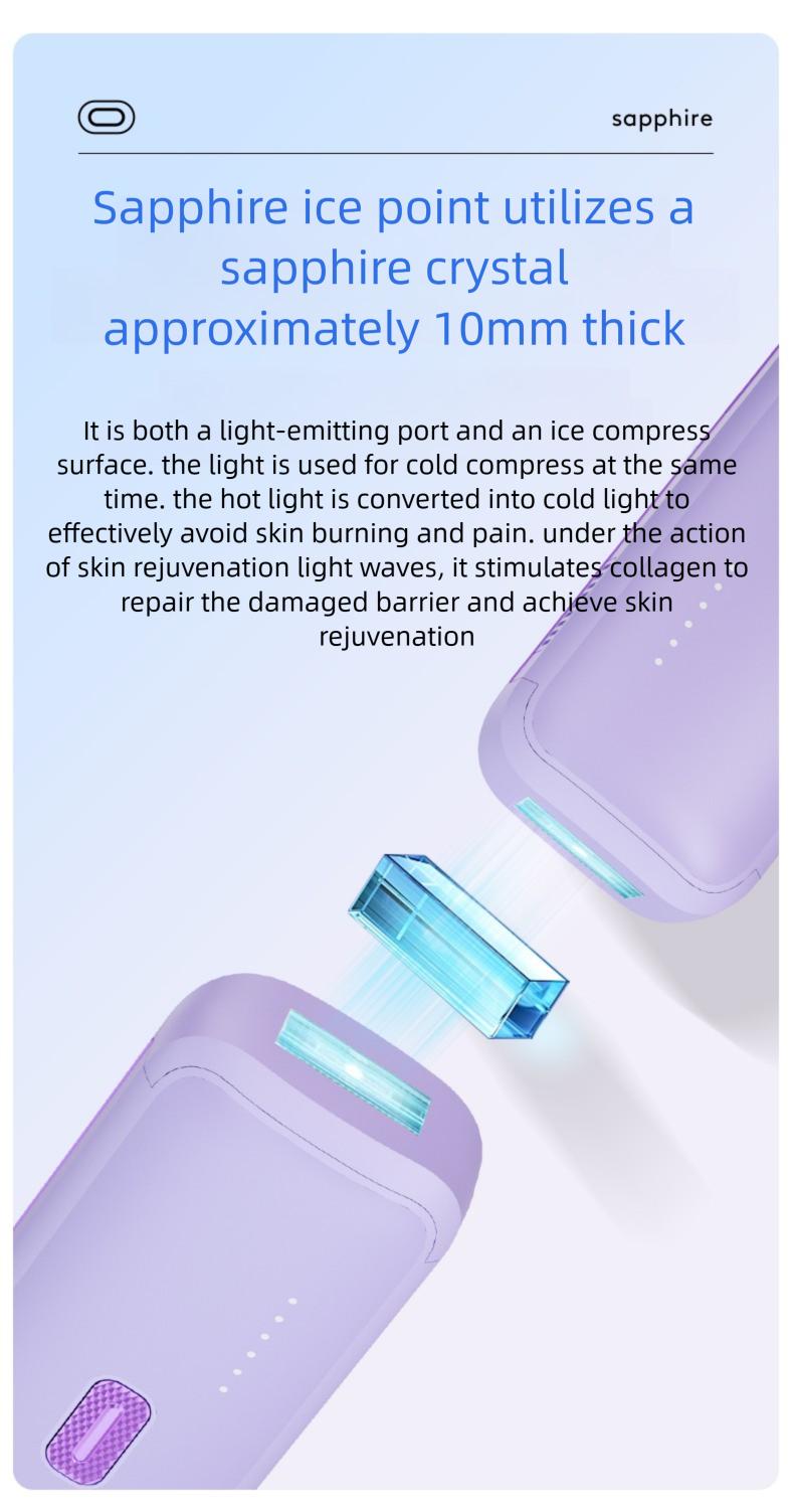 IPL Laser Hair Removal Device with Sapphire Ice-Cooling Technology for Women & Men, Painless & Long-Lasting Hair Remover for Full Body Use at Home, Safe on Face, Bikini Line, Armpits