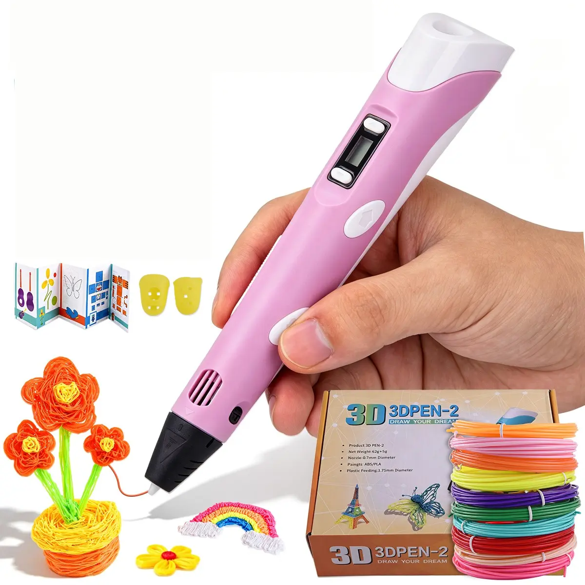 3D Printing Pen Set with 100m Pla, DIY Crafting Tool, Educational Toy, Stationery Gift, Creative Drawing Kit for Kids and Adults