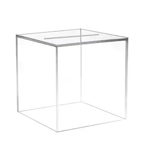 Acrylic Coin Bank, Durable Transparent Square Money Box, Secure Coin and Cash Savings Container, Must Break Open, Currency Organizer, Coin Storage