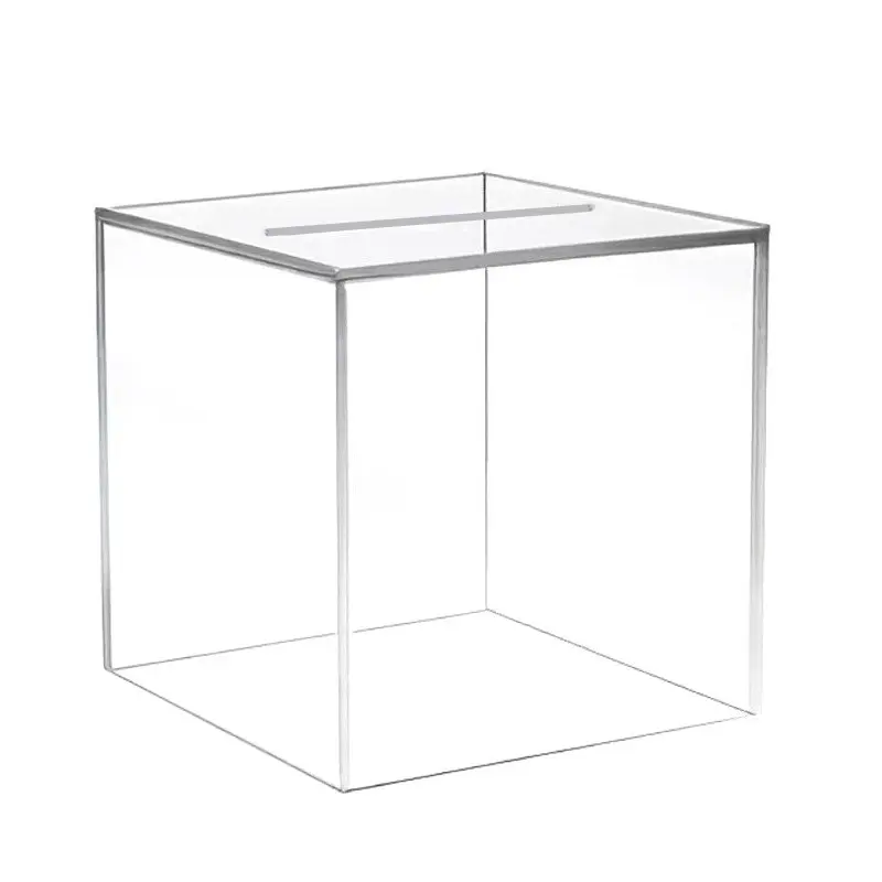 Acrylic Coin Bank, Durable Transparent Square Money Box, Secure Coin and Cash Savings Container, Must Break Open, Currency Organizer, Coin Storage