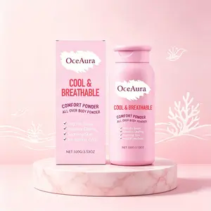 Oceaura Dry Powder, Sweat-Absorbing Body Powder, Gentle Skincare, Cooling Effect, Long-Lasting Dryness, Non-Clogging, Suitable for Sensitive Skin, Portable