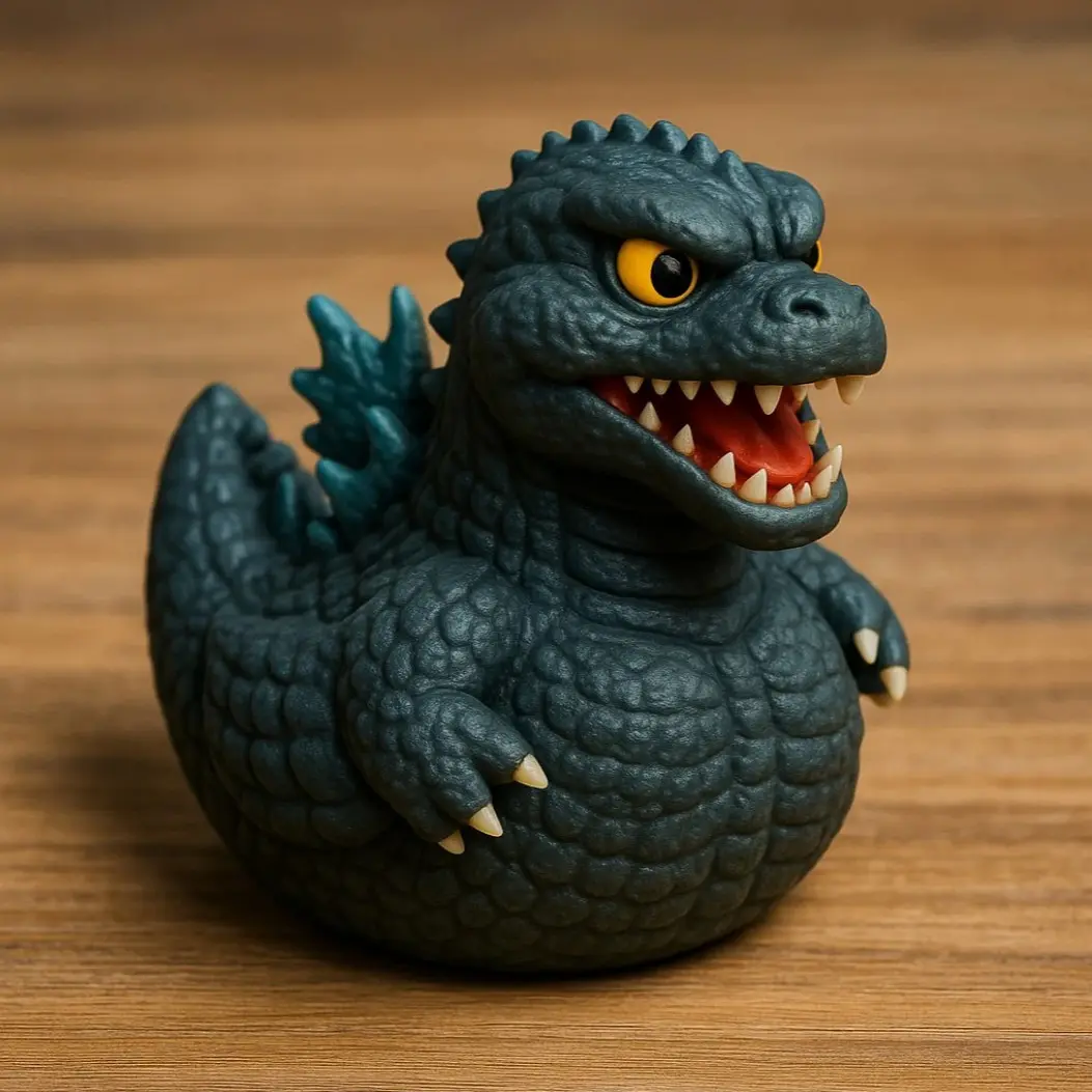 Godzilla Rubber Duck Resin Ornament, Home Living Room Decor, Unique Godzilla Theme Decoration, Perfect for Interior Design, Aesthetic Appeal