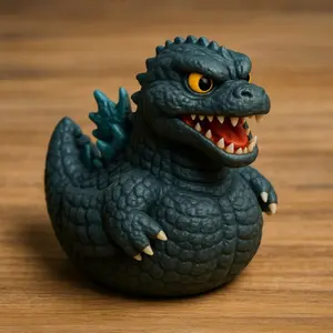 Godzilla Rubber Duck Resin Ornament, Home Living Room Decor, Unique Godzilla Theme Decoration, Perfect for Interior Design, Aesthetic Appeal