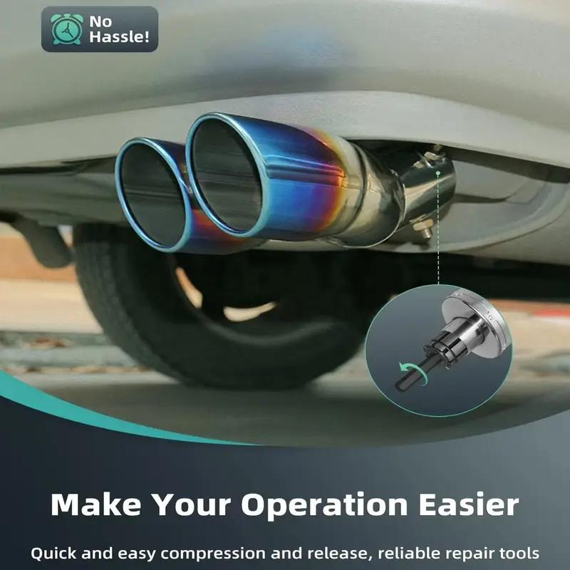 Exhaust Pipe Expander Tool Kit, 1/18'' to 3-1/2'' Tailpipe Expander Muffler Expander Tool Kit, Suitable for Most Vehicles and Trucks