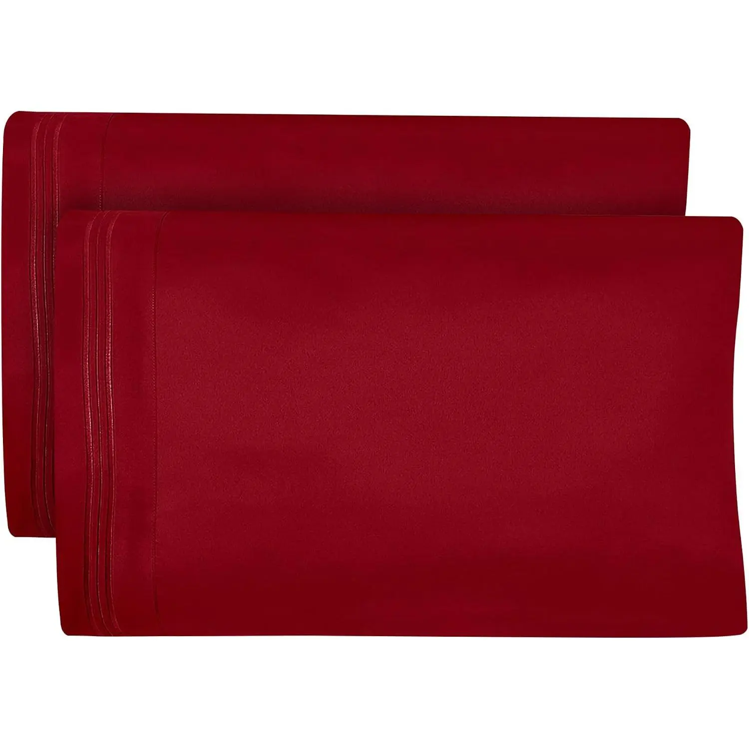 Pillow Cases  Size Set of 2 - Double Brushed 1500 Luxury Series Microfiber - Envelope Closure, Wrinkle- Free, Cooling Pillow Cases -  Pillow Cases Set of 2 (20 x 30, Burgundy)