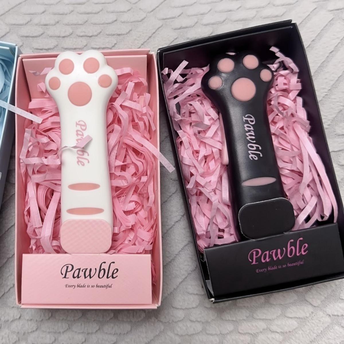 Cat Paw Box Cutter Retractable Utility Knife Cute Aesthetic Office School Supplies Gifts for Women Girls Pink Portable Safety Blade Craft Tool
