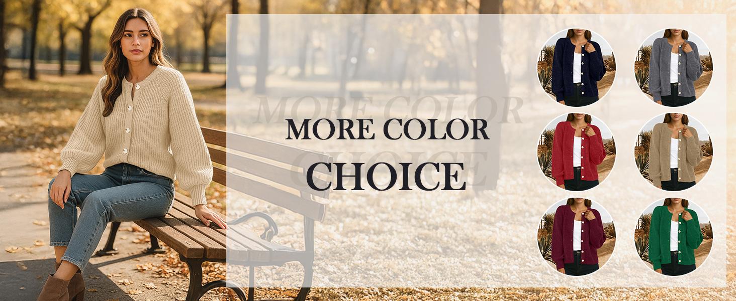 GRECERELLE Women's Chunky Open Front Sweater Long Sleeve Button Knit Short Loose Cardigan Outerwear, S-2XL